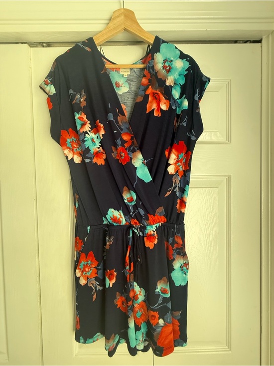 Kaileigh Pants - Kaileigh Romper with Teal & Coral Floral Print